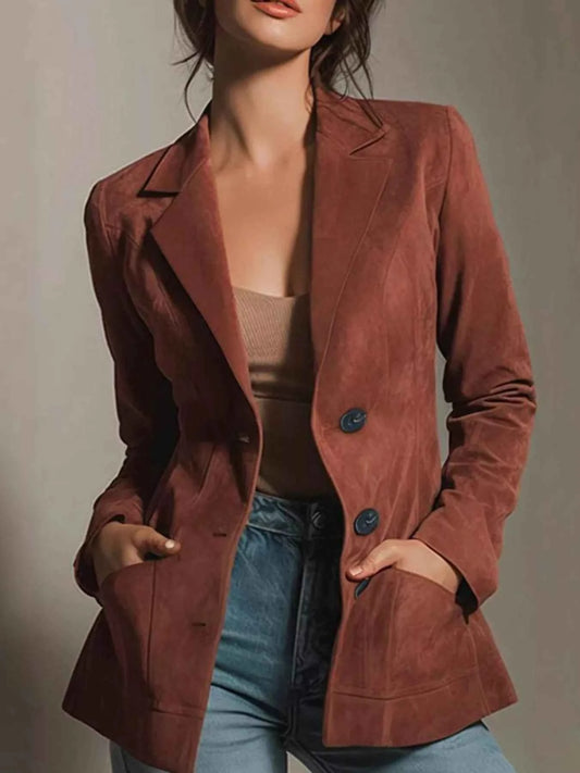 Blazer col à revers boutonné