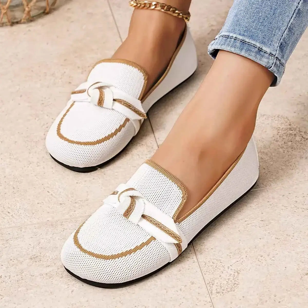 Slip-ons en maille respirante