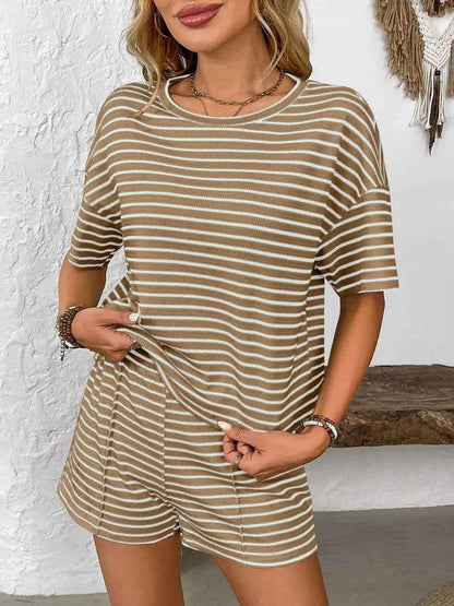 Ensemble top rayé et short