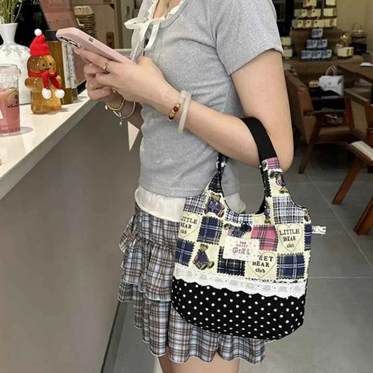 Petit sac à main en toile imprimée