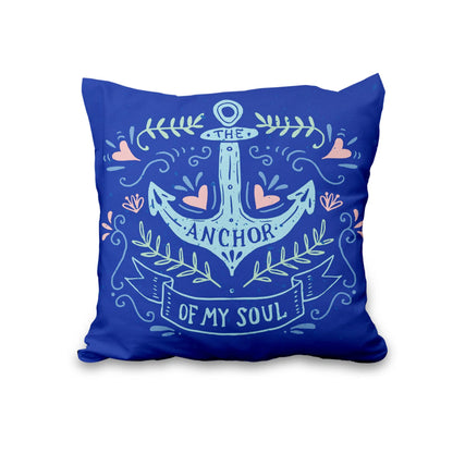 Lot de quatre housses de coussin nautiques effet lin