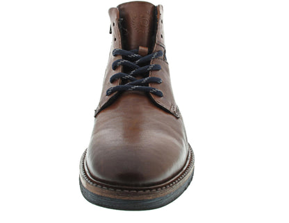 Bottine Bugatti homme cuir véritable cognac