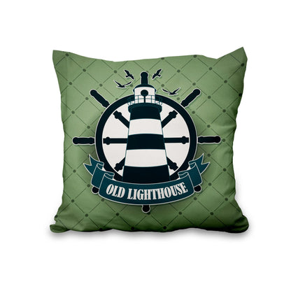 Lot de quatre housses de coussin nautiques effet lin