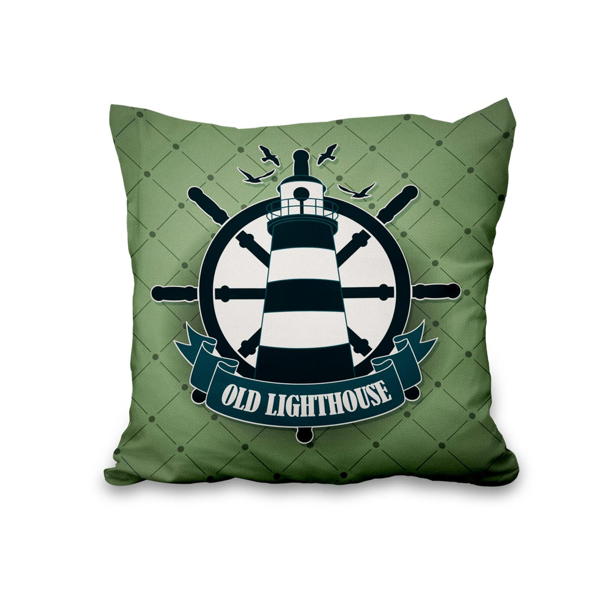 Lot de quatre housses de coussin nautiques effet lin