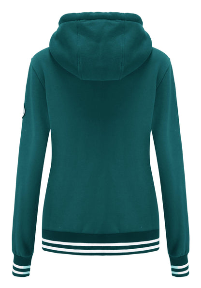 Sweat zippé à capuche TrendiMax femme, intérieur polaire col montant — 6 coloris