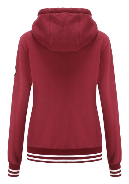 Sweat zippé à capuche TrendiMax femme, intérieur polaire col montant — 6 coloris