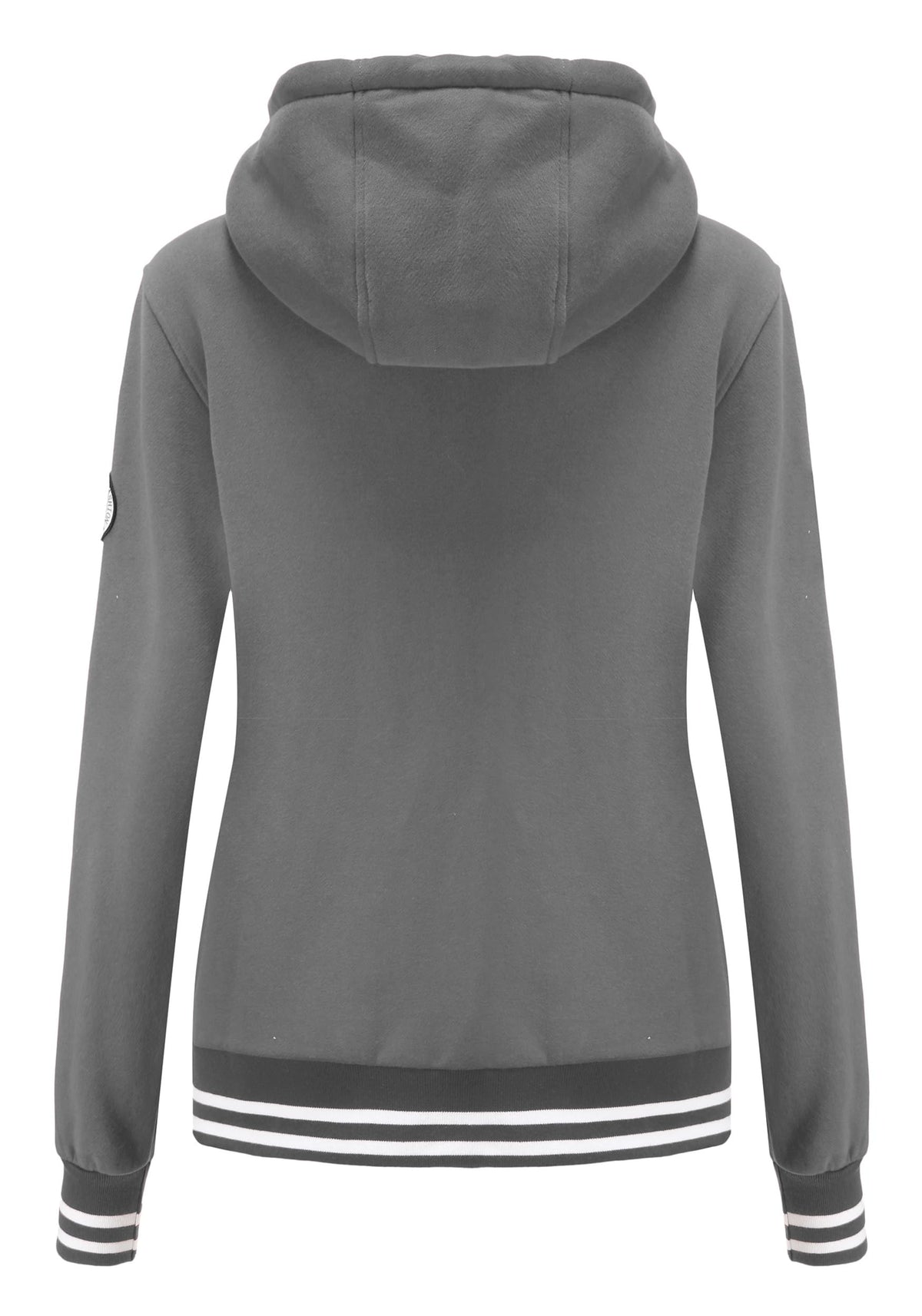 Sweat zippé à capuche TrendiMax femme, intérieur polaire col montant — 6 coloris