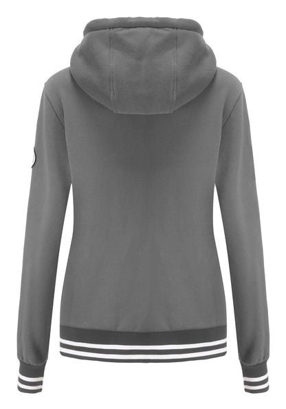 Sweat zippé à capuche TrendiMax femme, intérieur polaire col montant — 6 coloris