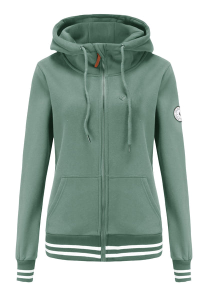 Sweat zippé à capuche TrendiMax femme, intérieur polaire col montant — 6 coloris