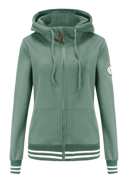 Sweat zippé à capuche TrendiMax femme, intérieur polaire col montant — 6 coloris