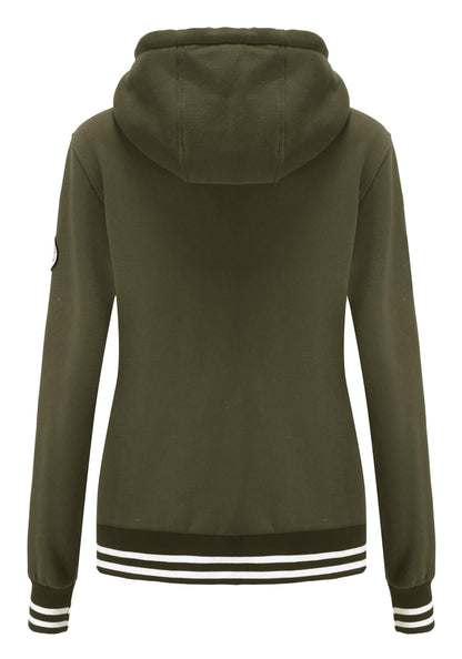 Sweat zippé à capuche TrendiMax femme, intérieur polaire col montant — 6 coloris