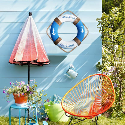 Bouée décorative murale, style méditerranéen — 30 cm