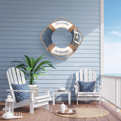 Bouée décorative murale, style méditerranéen — 30 cm