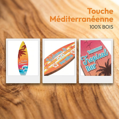 Mini planches de surf décoratives — lot de 4