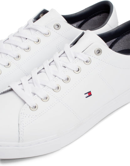 Basket Tommy Hilfiger Essential Leather homme blanc