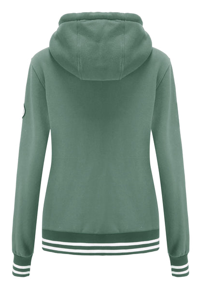 Sweat zippé à capuche TrendiMax femme, intérieur polaire col montant — 6 coloris