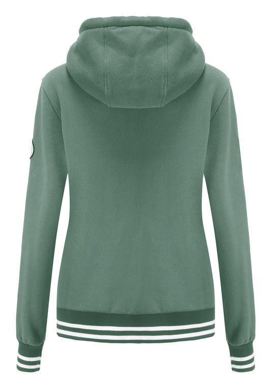 Sweat zippé à capuche TrendiMax femme, intérieur polaire col montant — 6 coloris