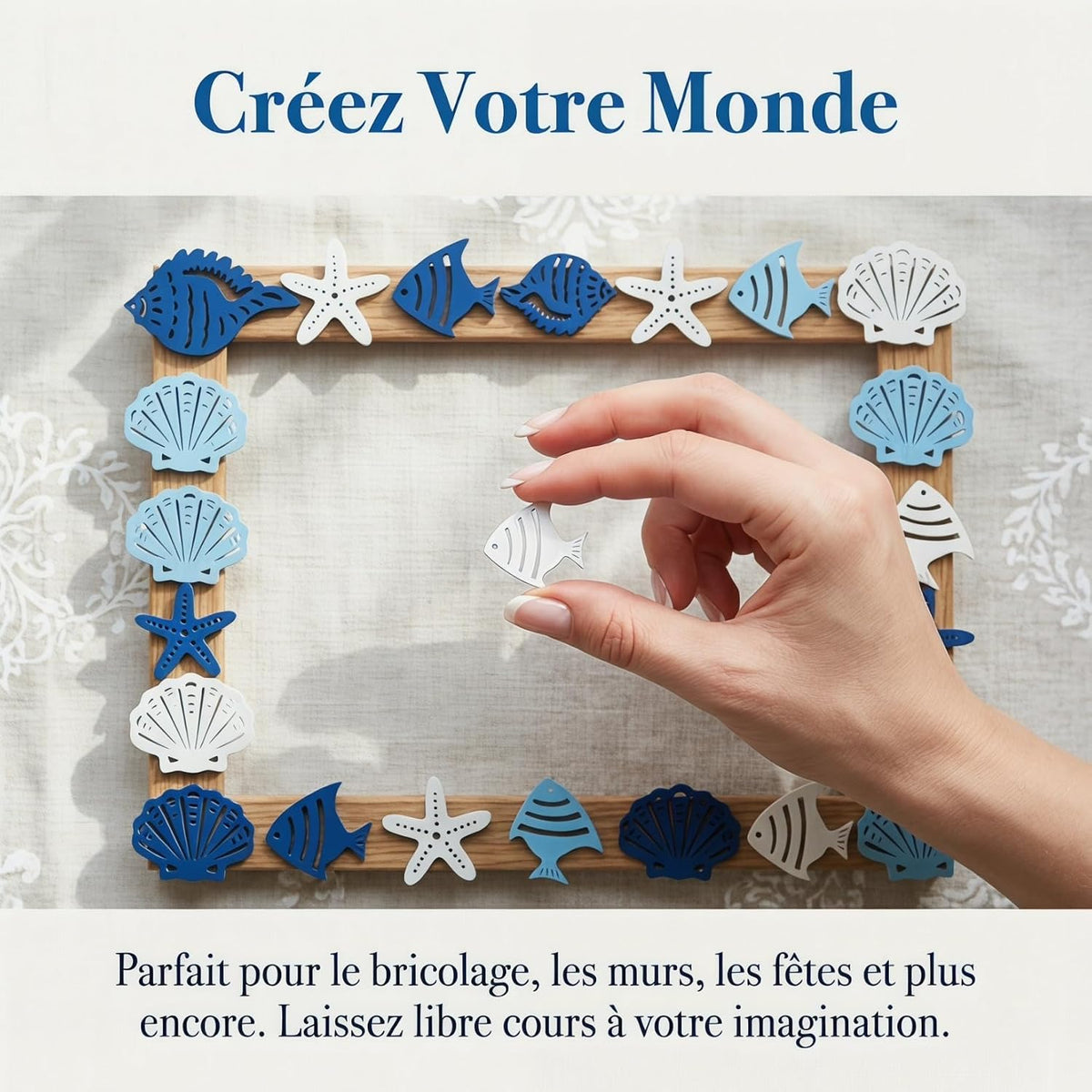 Décorations de bois marins — 100 pièces