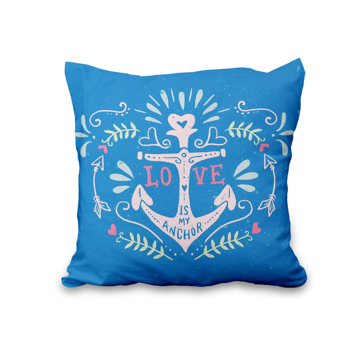 Lot de quatre housses de coussin nautiques effet lin
