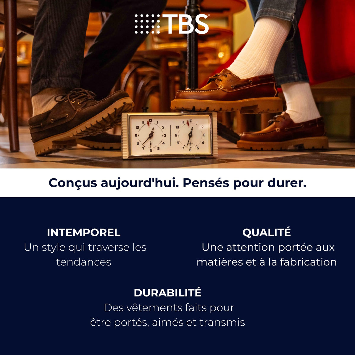 Chaussure bateau TBS Globek homme — marine chambray