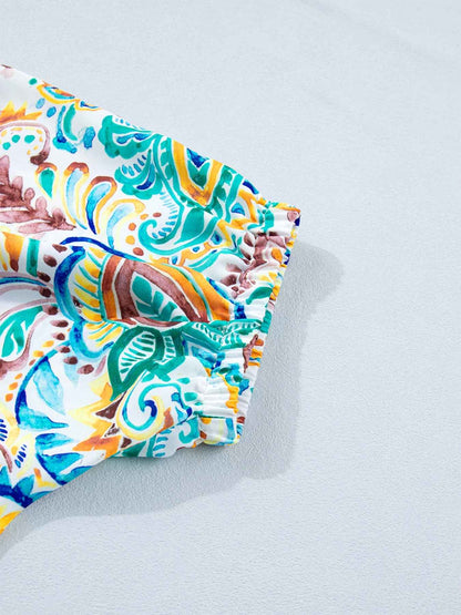 Blouse à imprimé paisley et manches bouffantes