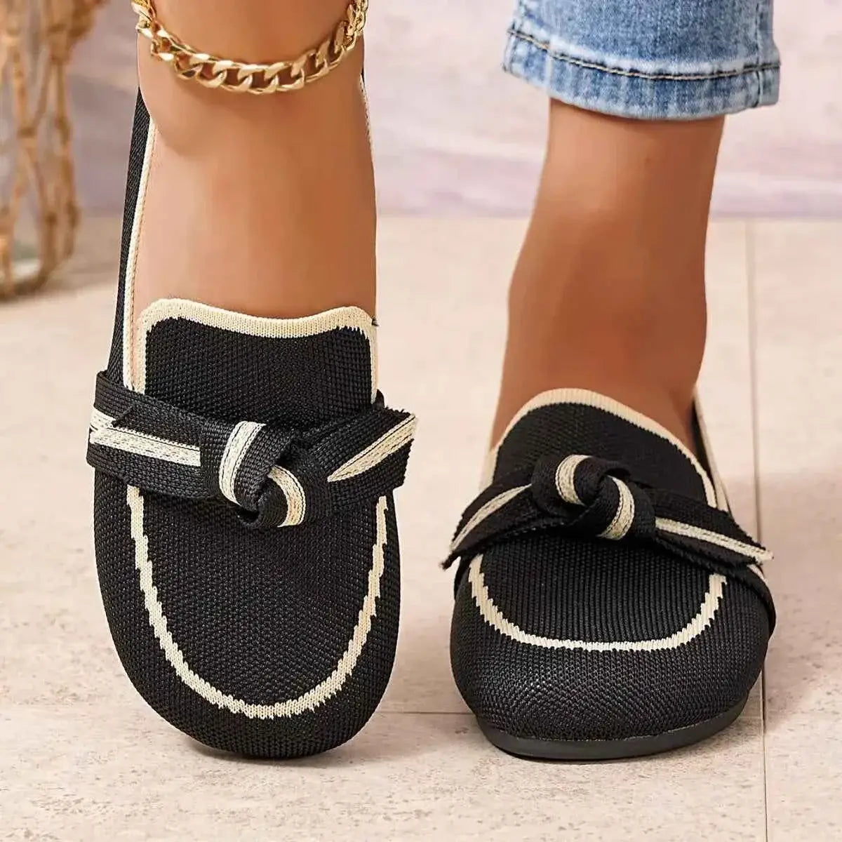 Slip-ons en maille respirante