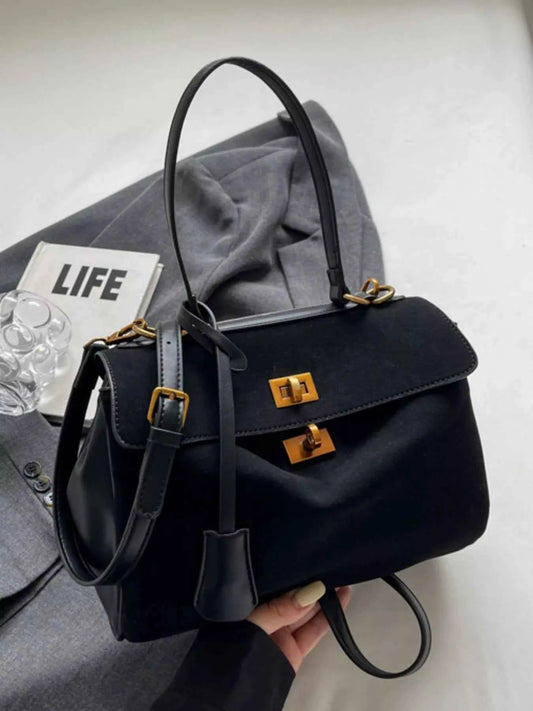 Sac à main en daim noir