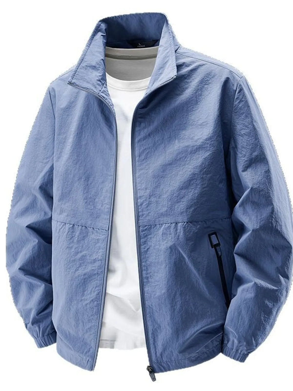 Veste zippée légère à col montant pour homme