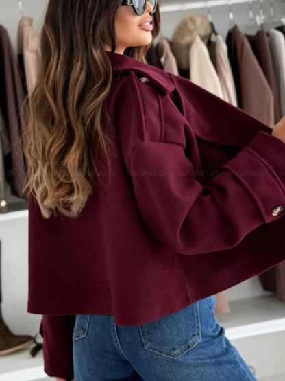 Veste courte croisée à boutons