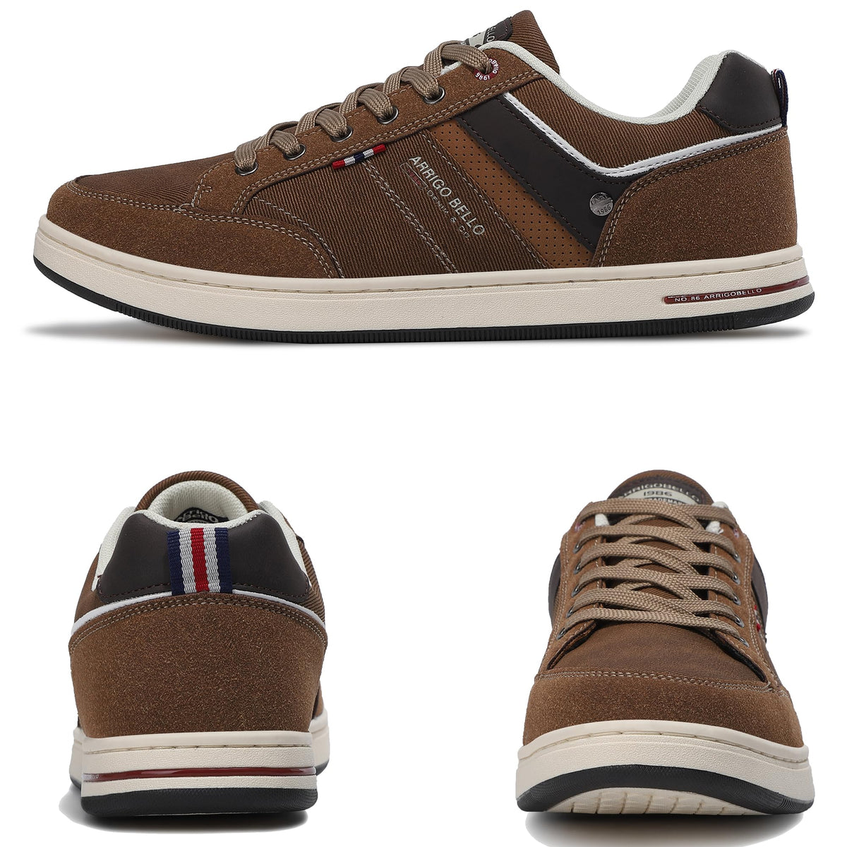 Baskets homme en cuir synthétique et mesh respirant