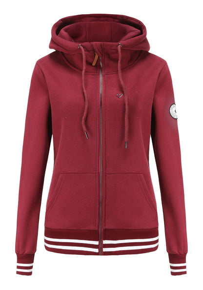 Sweat zippé à capuche TrendiMax femme, intérieur polaire col montant — 6 coloris
