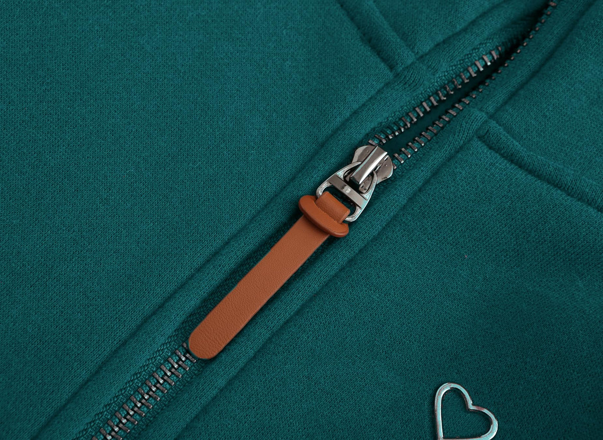 Sweat zippé à capuche TrendiMax femme, intérieur polaire col montant — 6 coloris