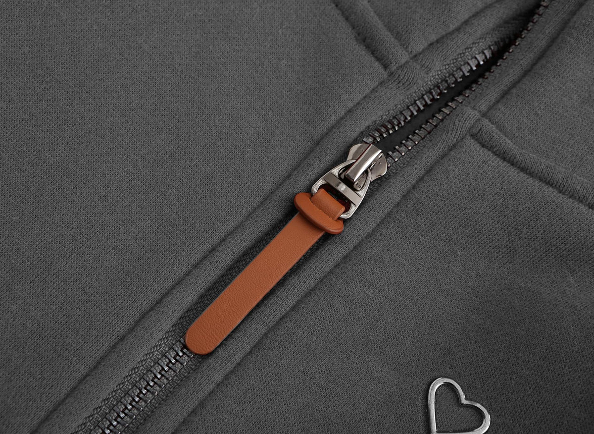 Sweat zippé à capuche TrendiMax femme, intérieur polaire col montant — 6 coloris