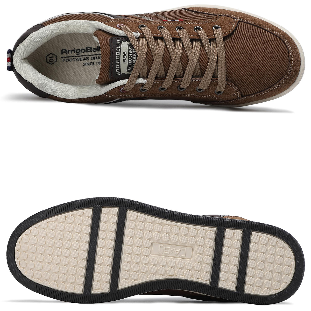 Baskets homme en cuir synthétique et mesh respirant