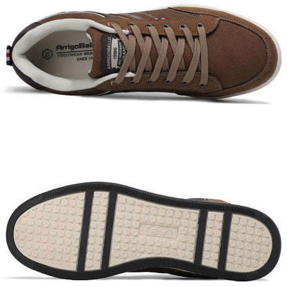 Baskets homme en cuir synthétique et mesh respirant