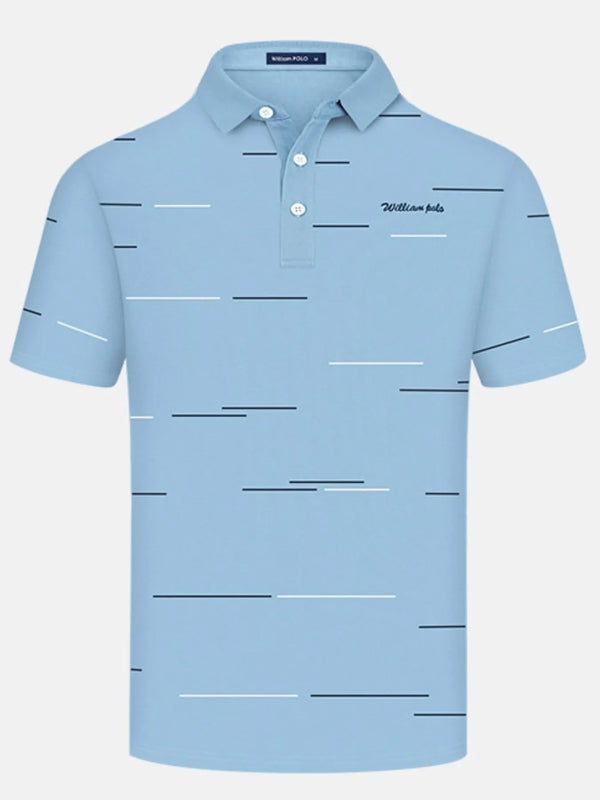 Polo col rayé manches courtes coton stretch grande taille