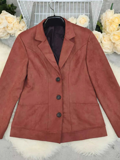 Blazer col à revers boutonné