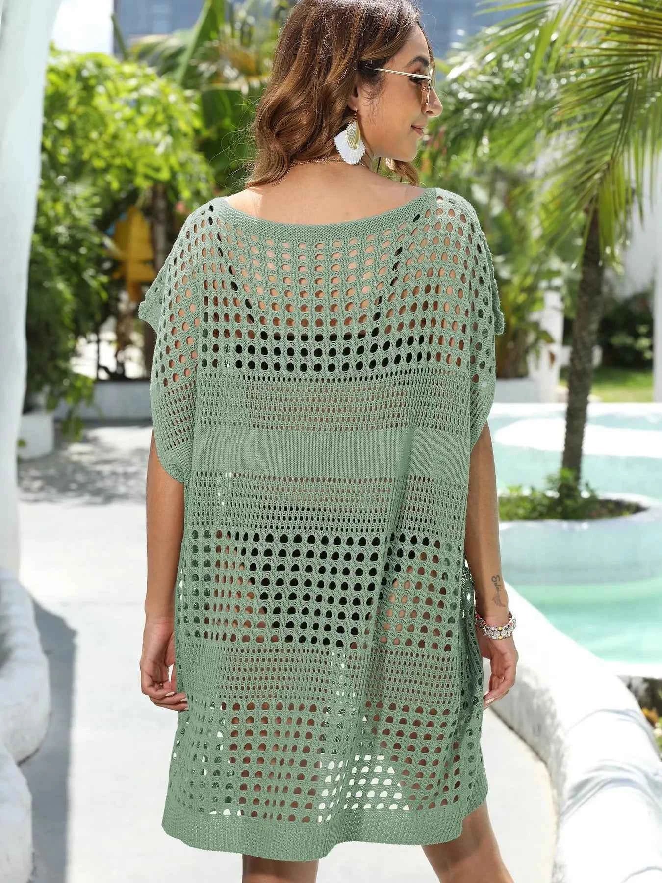 Robe cache-maillot en crochet tricoté