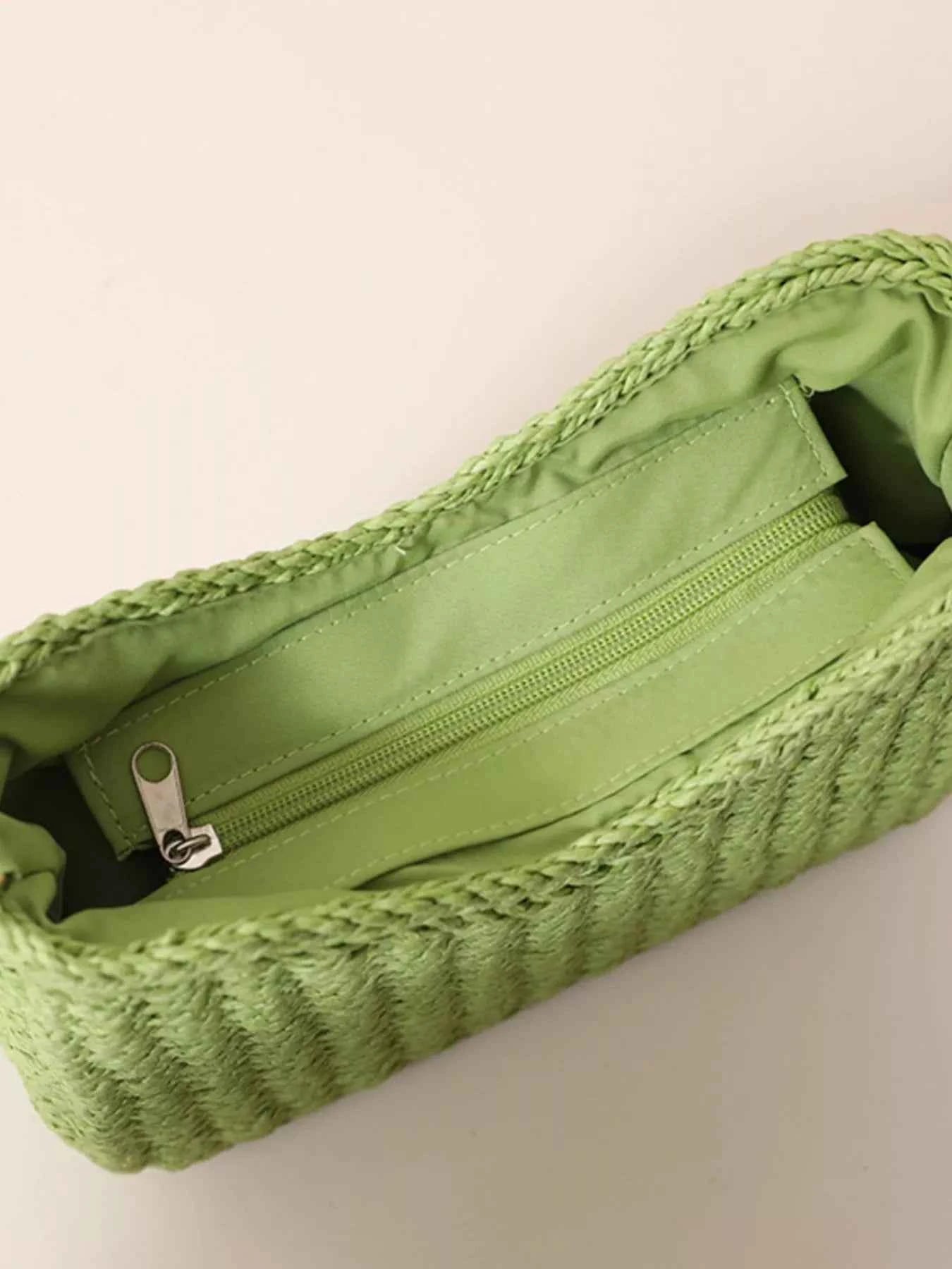 Petit sac à épaule en paille tressée