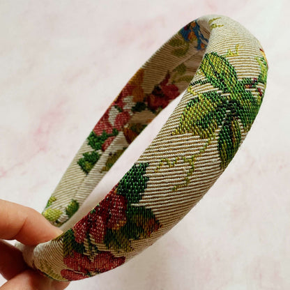 Bandeau floral vintage tapisserie