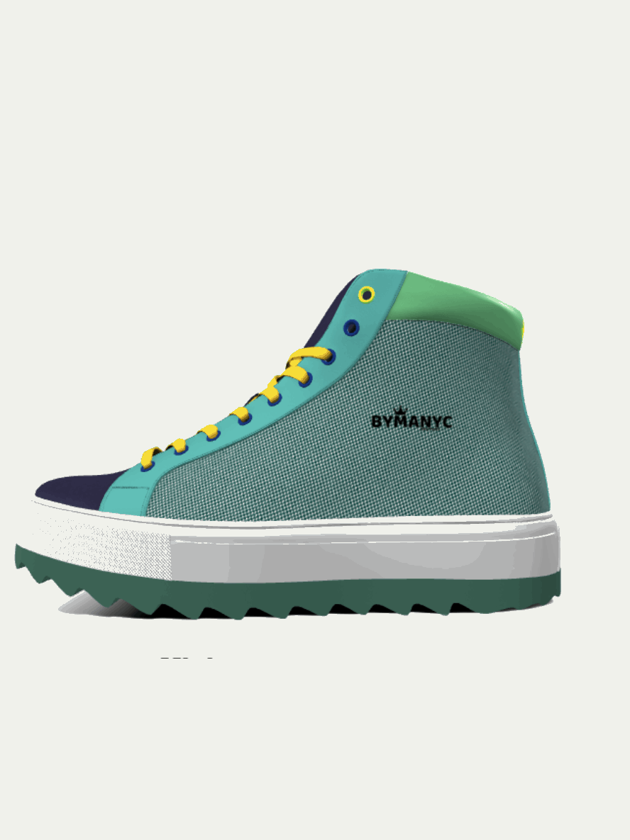 Bottines urbaines en matières recyclées océan