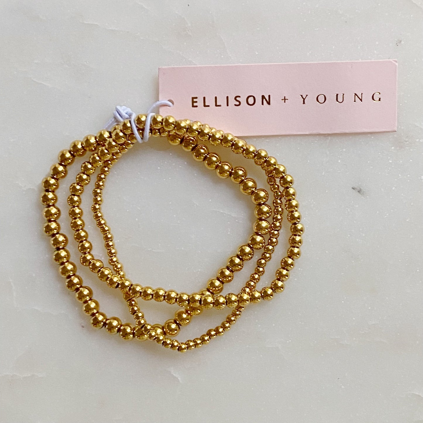 Set de 3 bracelets extensibles dorés MyParisMonaco