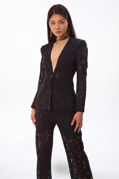Ensemble tailleur dentelle noire MyParisMonaco