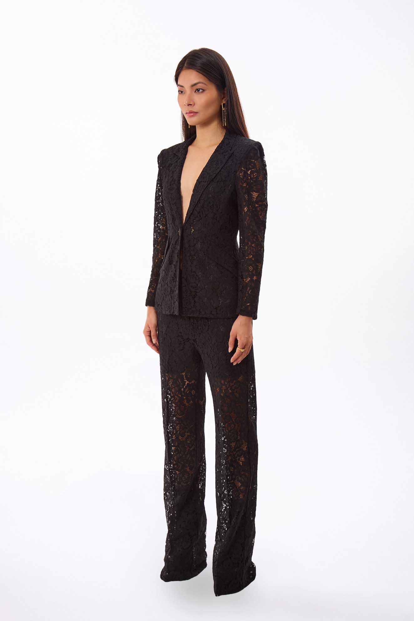 Ensemble tailleur dentelle noire MyParisMonaco