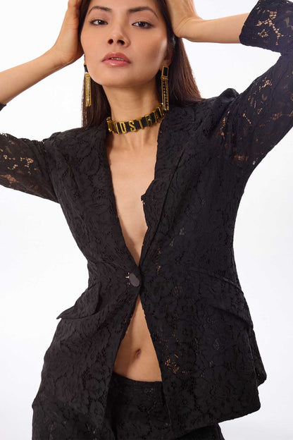 Ensemble tailleur dentelle noire MyParisMonaco