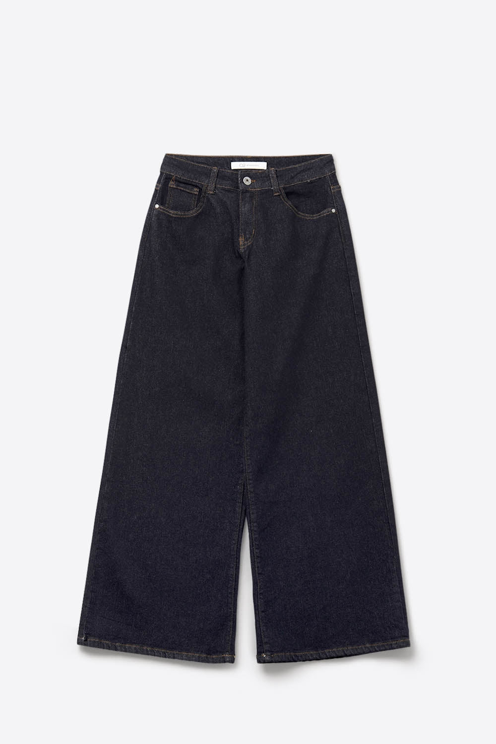 Jean large bleu foncé avec surpiqûres contrastantes MyParisMonaco