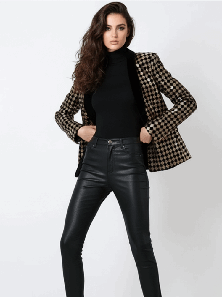 Blazer incrustations losanges strass femme | bymanyc ® new york - MyParisMonaco