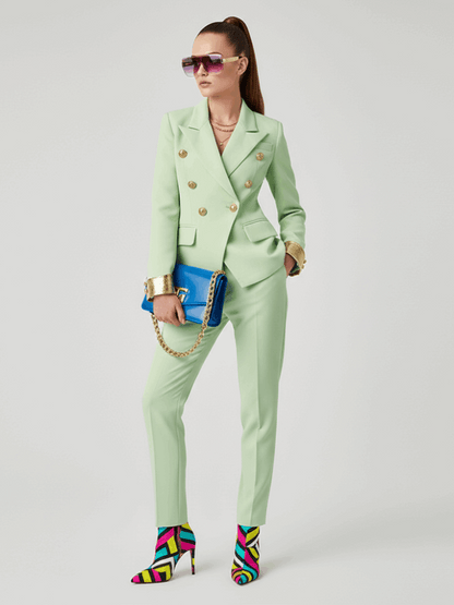 Blazer double boutonnage vert menthe femme | bymanyc ® new york - MyParisMonaco