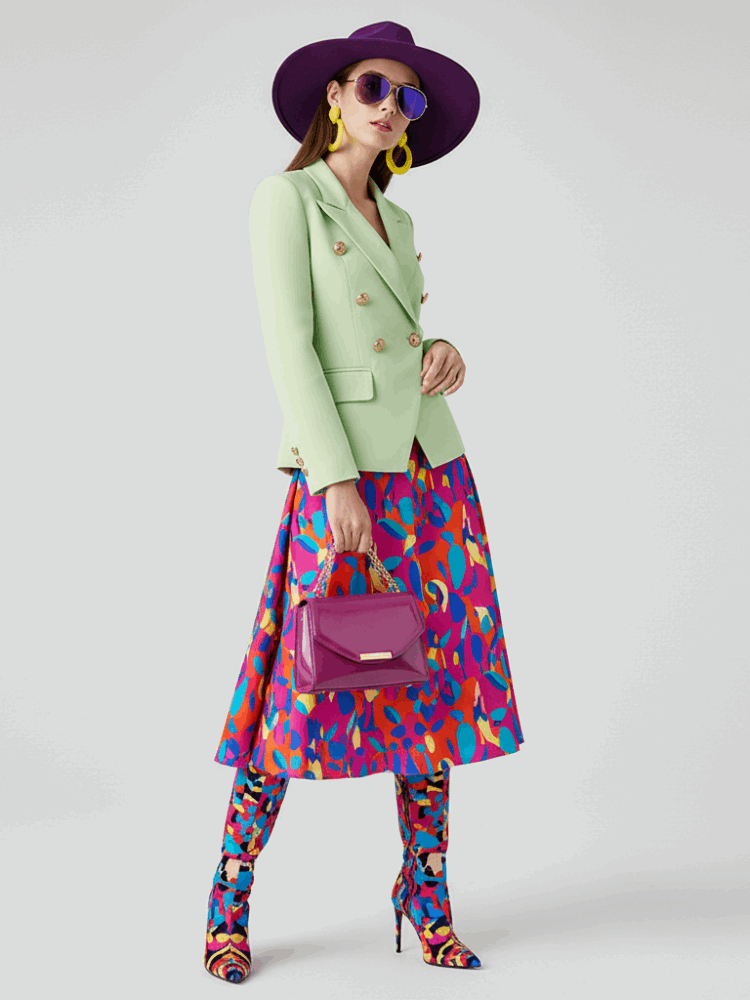 Blazer double boutonnage vert menthe femme | bymanyc ® new york