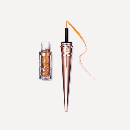 Eyeliner liquide pailletté tons dorés
